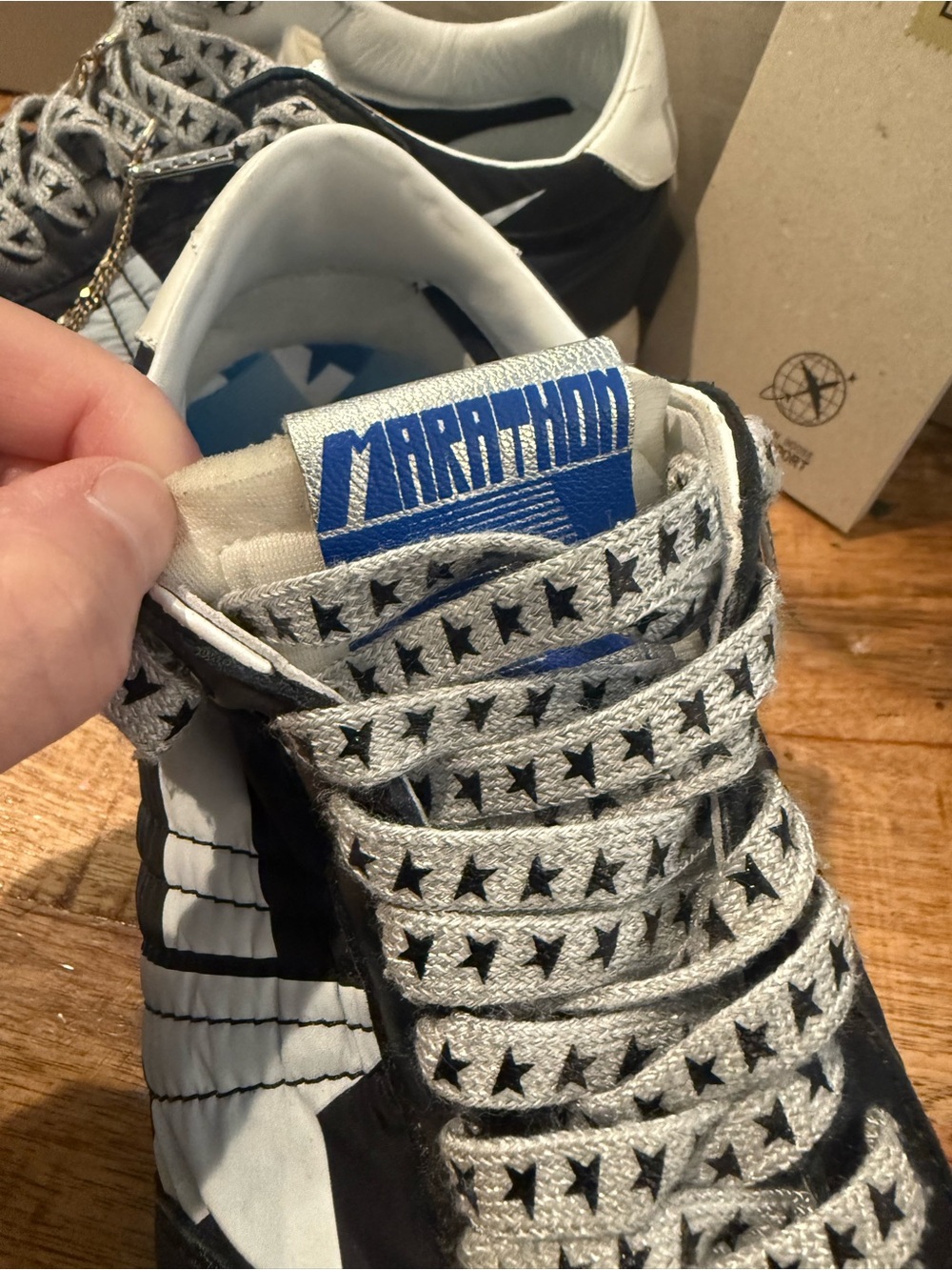 Golden Goose Marathon M77 With Star Laces And Shoe Charm Size 40/10 - Picture 5 of 15